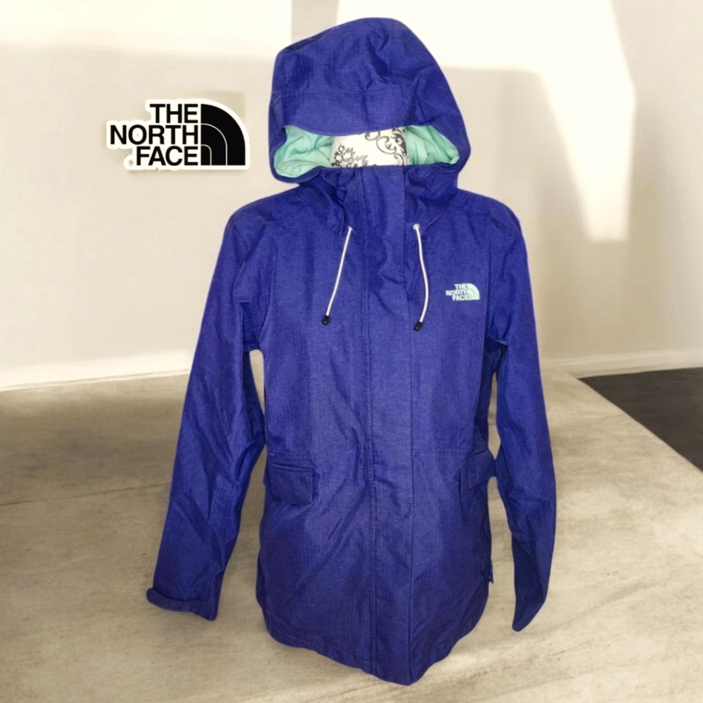 The North Face Women's Royal Blue Hooded Rain Jacket